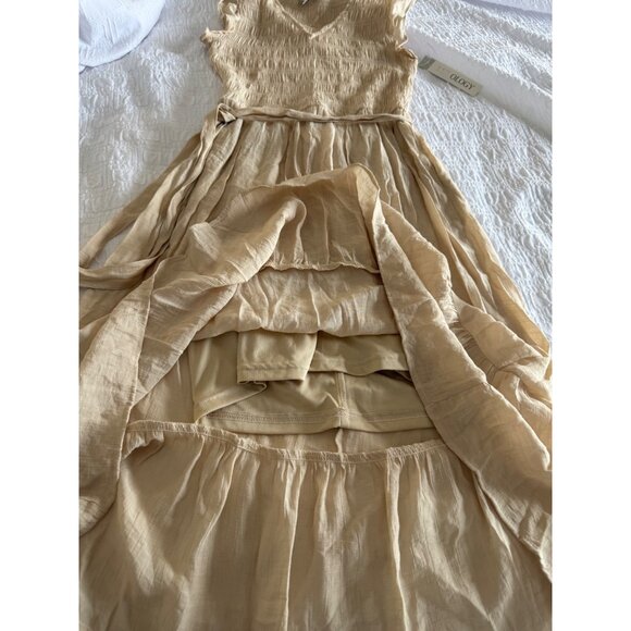 Luxology Sleeveless Smocked Bodice Long Dress S cottage core prairie coquette - Picture 11 of 12